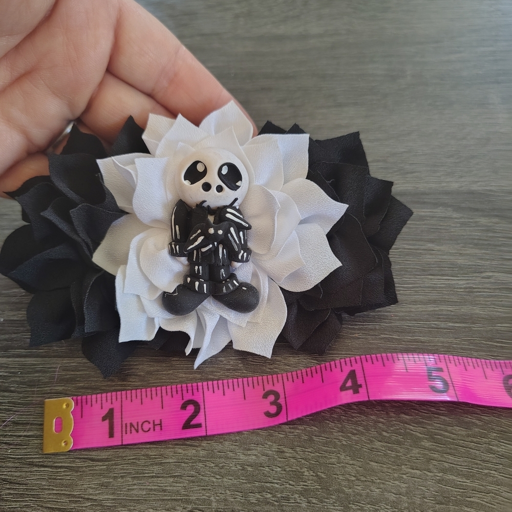 Skeleton Flower Hair Clip